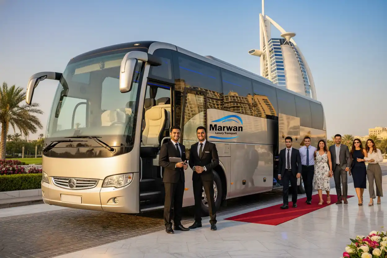 Rent Luxury 35 Seater Bus For Event Transportation in Dubai