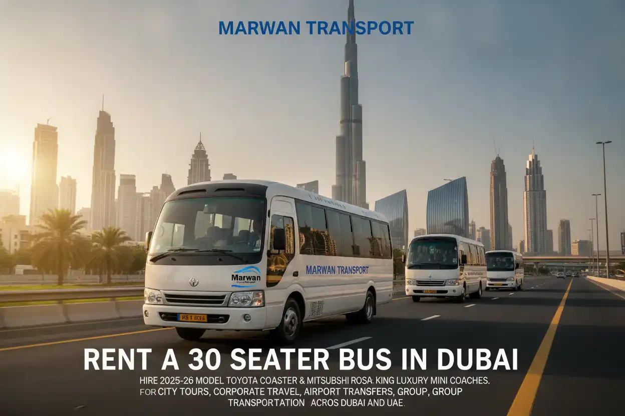Book 30 Seater Bus Rental in Dubai