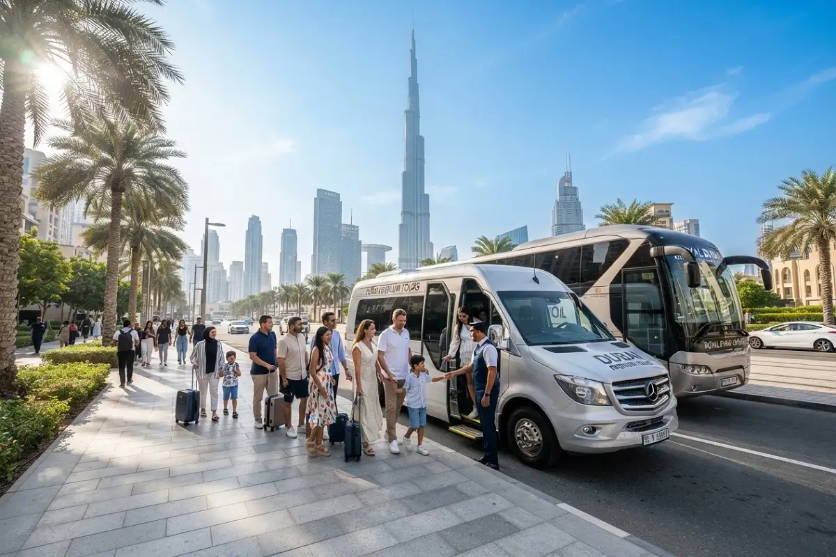 Luxury City Tour Bus Rental Dubai | Private Group Tours Across Dubai